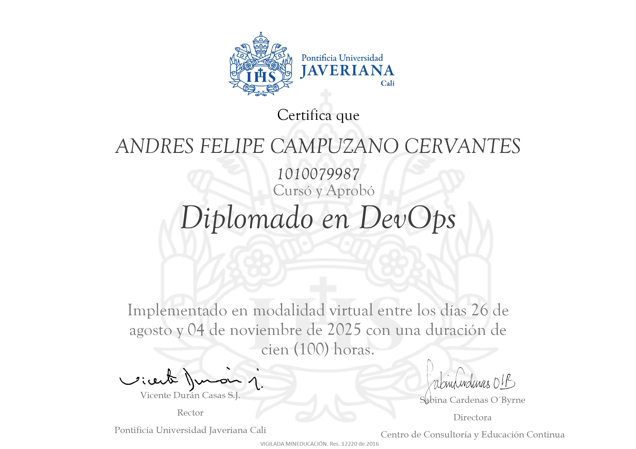 Certificado Diplomado en DevOps